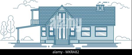 Vector set of urban and suburban houses Stock Vector