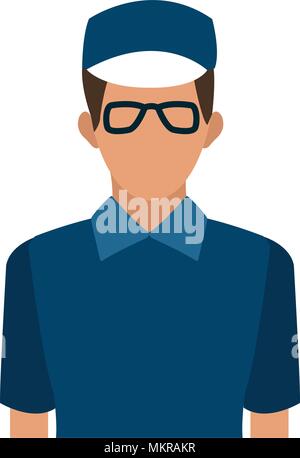 Courier male avatar Stock Vector