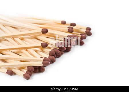Matches on white background. Stock Photo