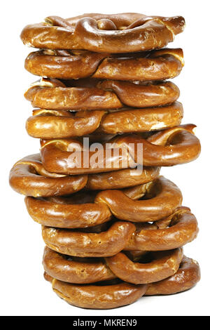pretzels isolated on white background Stock Photo