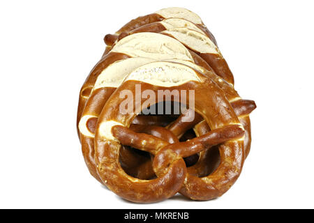 pretzels isolated on white background Stock Photo