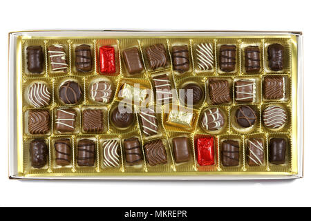 chocolate box isolated on white background Stock Photo