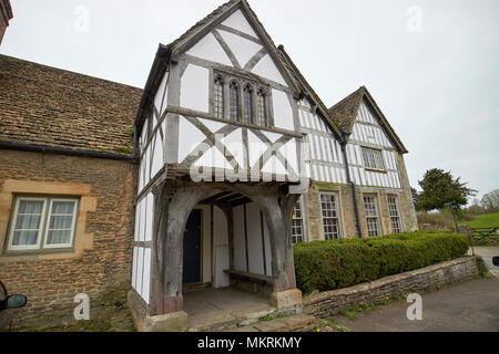 The porch house high street Lacock village wiltshire england uk Stock Photo