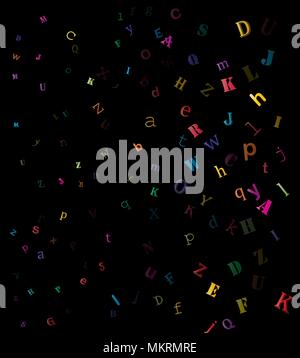 random letters english alphabet background design on white Stock Vector ...