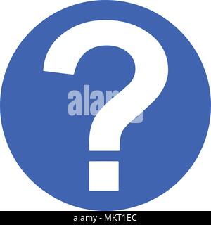 Question mark icon, isolated on white background Stock Vector
