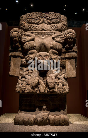 Aztec Room, Statue of Coatlicue - Aztec Goddess, National Museum of Anthropology, Mexico City, Mexico Stock Photo