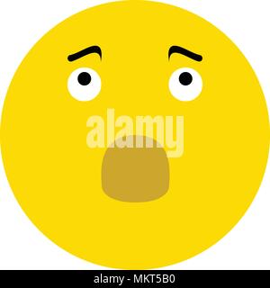 Frustrated Smiley icon, isolated on white background Stock Vector