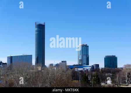 Yekaterinburg, Russia - May 02, 2018: spring view of the urban landscape in the center of the city Stock Photo
