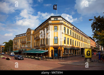 September 11, 2012 - Karlstad, Sweden: Elite  Hotels Stadshotellet, with Bishop Arms pub, exterior. The hotel was opened in 1870. Stock Photo