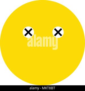 Emoticons smile icon, isolated on white background Stock Vector