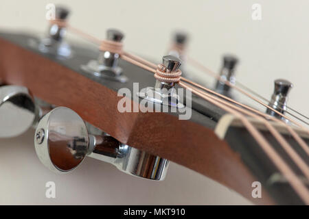Musical instrument - Guitar Head Stock Photo
