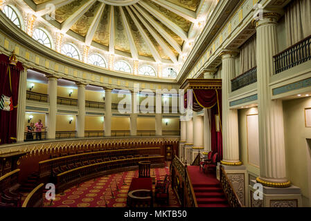 Parliamentary Venue, Hall of sessions of the chamber of Deputies, National Palace, Palacio Nacional, government building, Mexico City, Mexico Stock Photo