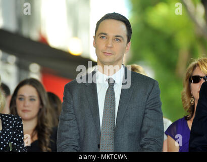 Kaley Cuoco honored with a star on the Hollywood Walk of Fame in Los Angeles.Jim Parsons Red Carpet Event, Vertical, USA, Film Industry, Celebrities,  Photography, Bestof, Arts Culture and Entertainment, Topix Celebrities fashion /  Vertical, Best of, Event in Hollywood Life - California,  Red Carpet and backstage, USA, Film Industry, Celebrities,  movie celebrities, TV celebrities, Music celebrities, Photography, Bestof, Arts Culture and Entertainment,  Topix, headshot, vertical, one person,, from the year , 2014, inquiry tsuni@Gamma-USA.com Stock Photo