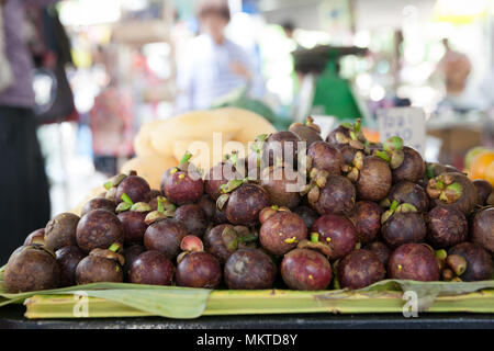 Various types of fresh food in Bangkok city center. Stock Photo