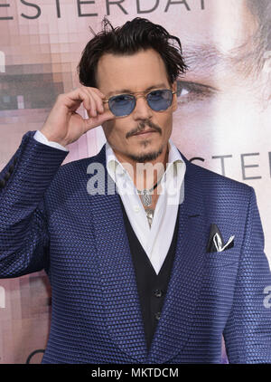 Johnny Depp  at the Transcendence Premiere at the Regency Village Theatre in Los Angeles.Johnny Depp 136 Red Carpet Event, Vertical, USA, Film Industry, Celebrities,  Photography, Bestof, Arts Culture and Entertainment, Topix Celebrities fashion /  Vertical, Best of, Event in Hollywood Life - California,  Red Carpet and backstage, USA, Film Industry, Celebrities,  movie celebrities, TV celebrities, Music celebrities, Photography, Bestof, Arts Culture and Entertainment,  Topix, headshot, vertical, one person,, from the year , 2014, inquiry tsuni@Gamma-USA.com Stock Photo