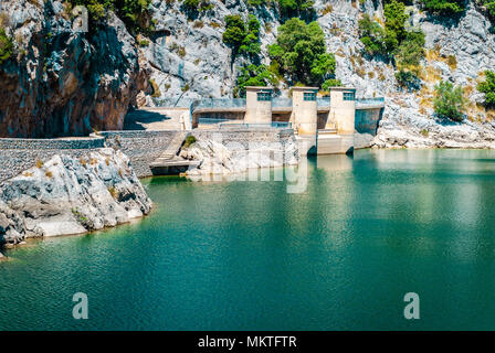 Gorg Blau, artifical lake, water supply mallorca Stock Photo