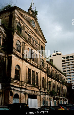 Thai History - The Old Customs House building in Bangkok in Thailand in Southeast Asia Far East. Dilapidation Historical Colonial Architecture Travel Stock Photo