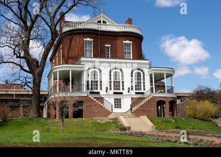 The Commandat's Home at the former Charlestown Navy Yard in Boston, Massachusetts, USA Stock Photo