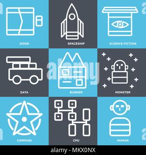 Science fiction icons Simple vector icon. Illustration symbol design ...