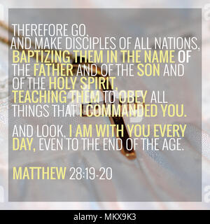 Therefore go, and make disciples of all nations, baptizing them in the ...