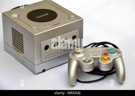 Nintendo Gamecube console (GCN), platinum version Stock Photo