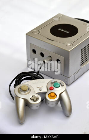 Nintendo Gamecube console (GCN), platinum version Stock Photo