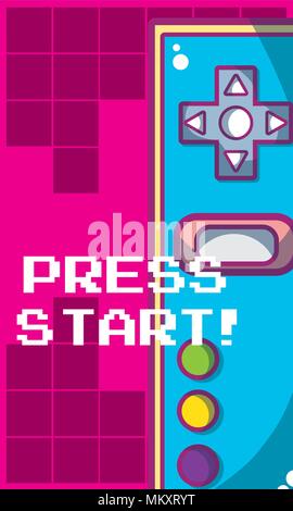 Set of videogame and consoles Stock Vector