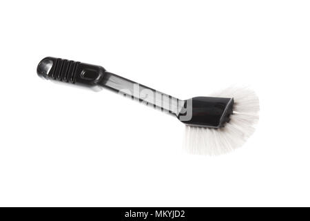 Gray dish brushi isolated on white background. Stock Photo