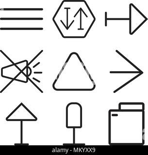 Set Of 9 simple editable icons such as Folder, Microphone, Up arrow, Right Mute, Sort, Menu, can be used for mobile, web Stock Vector