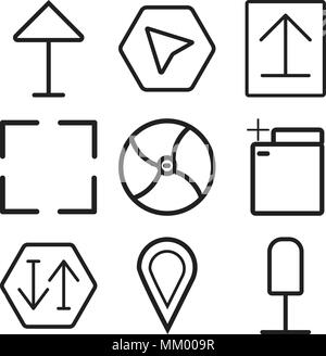 Set Of 9 simple editable icons such as Microphone, Placeholder, Sort, Folder, Chrome, Diagonal, Upload, Navigation, Up arrow, can be used for mobile,  Stock Vector