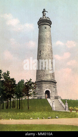 Myles Standish Monument. Duxbury.  1910 Stock Photo