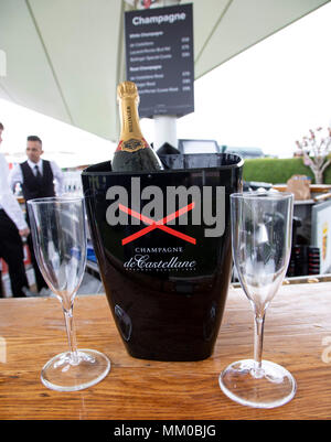 Chester Racecourse, Chester, UK. 9th May, 2018. The Boodles May Festival, City Day; Champagne at the ready for the racegoers Credit: Action Plus Sports/Alamy Live News Stock Photo