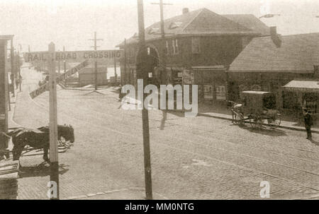 Old Colony Bridge Landing. Quincy.  1916 Stock Photo