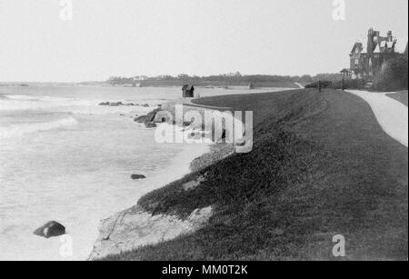 Ochre Point and Cliff Walk. Newport. 1910 Stock Photo