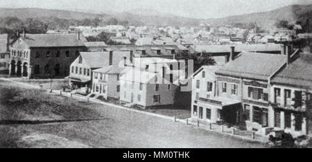 View of West side of Main Street. Keene. 1870 Stock Photo