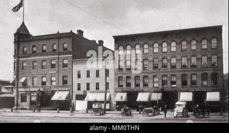 West side of Main Street. Keene. 1900 Stock Photo
