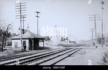 Railroad Station. Brookside.  1930 Stock Photo
