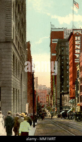 Pittsburgh, Pennsylvania, Fifth Avenue, looking north, circa 1900 Stock ...