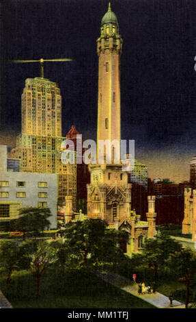 Old Water Tower. Chicago. 1953 Stock Photo