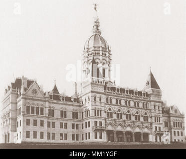 State Capitol Building. Hartford. 1878 Stock Photo