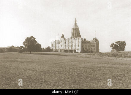 The State Capitol Building. Hartford. 1875 Stock Photo