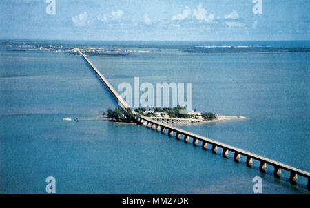 Pigeon Key and Seven Mile Bridge. Key West. 1960 Stock Photo