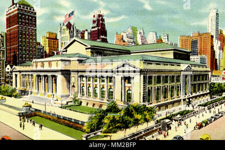 Public Library. New York City. 1940 Stock Photo