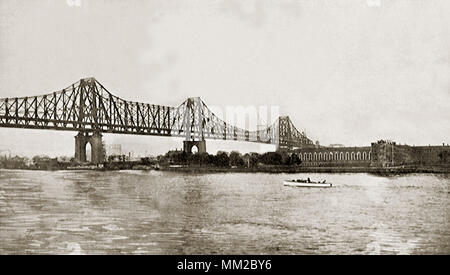 Blackwell's Island Bridge. New York City. 1910 Stock Photo