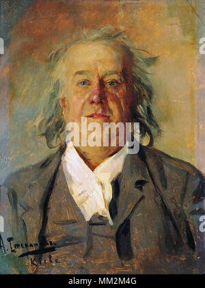 Stepanov Aleksei Stepanovich - Portrait of Medyntsev Father-in-Law Stock Photo