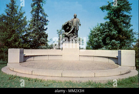 Booker Washington Statue. Tuskegee. 1960 Stock Photo