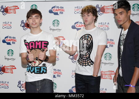 UK - The Wanted (Tom Parker, Siva Kaneswaran, Max George, Jay McGuinness & Nathan Sykes) at the 95-106 CAPITAL FM SUMMERTIME BALL, Wembley Stadium. 12 June 2011 Stock Photo