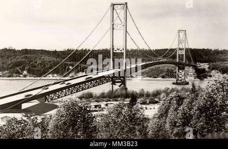 Narrows Bridge. Tacoma. 1935 Stock Photo