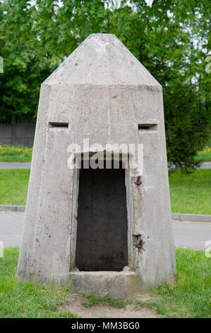 Bunker from Werkgruppe Scharnhorst of Nazi German Festungsfront Oder-Warthe-Bogen (Fortified Front Oder-Warthe-Bogen) called in Polish the Miedzyrzeck Stock Photo