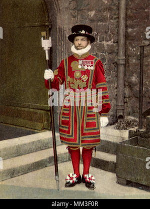 Yeoman of the Guard. London. 1902 Stock Photo